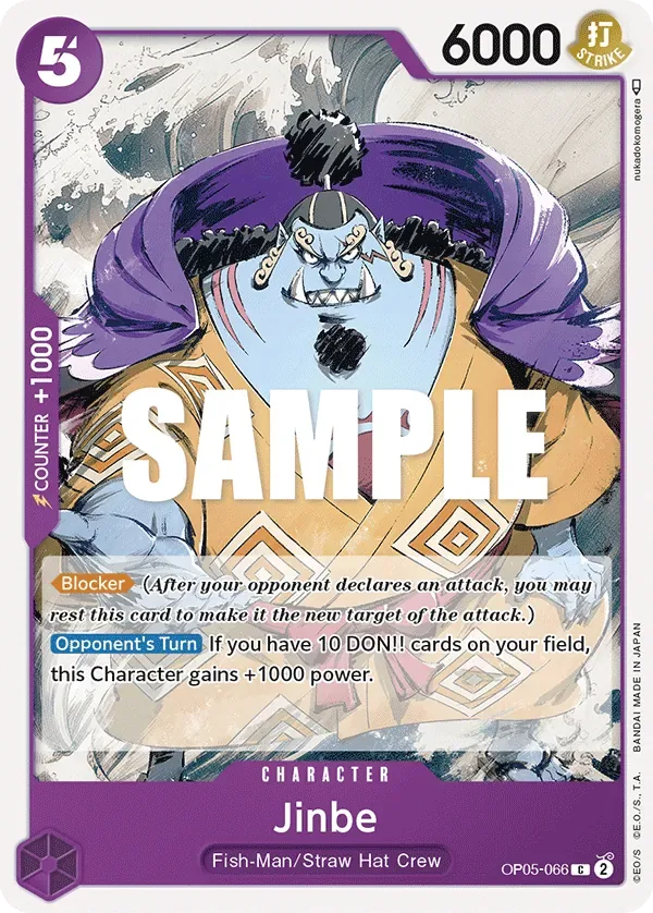 Jinbe #OP05-066 PURPLE/BLACK Monkey.D.Luffy One Piece card