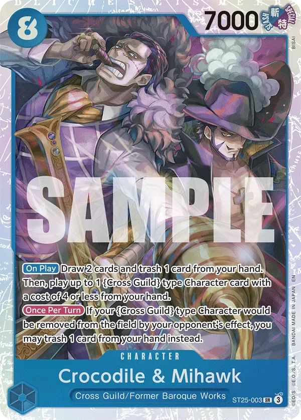 Crocodile & Mihawk #ST25-003 BLUE Buggy One Piece card