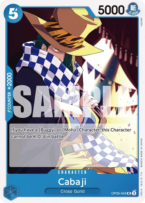 Cabaji #OP09-045 BLUE Buggy One Piece card