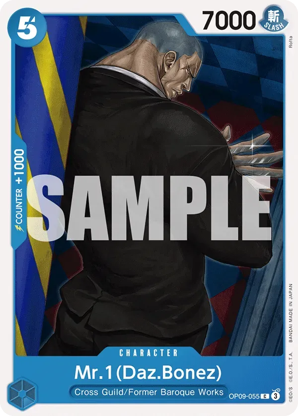 Mr.1(Daz.Bonez) #OP09-055 BLUE Buggy One Piece card