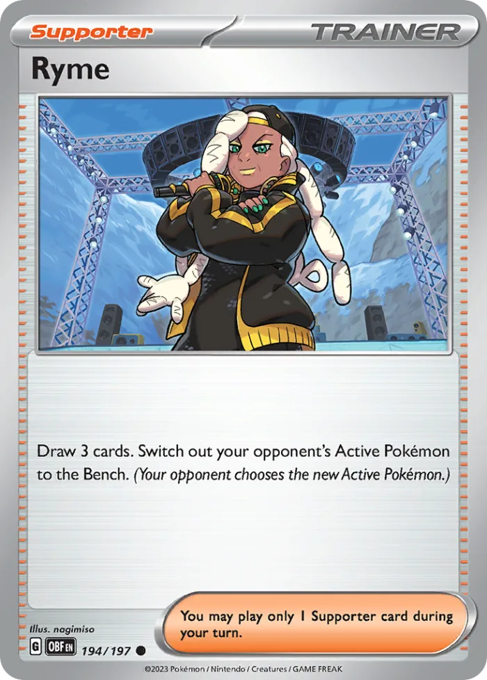 Ryme #194 Obsidian Flames Pokemon card