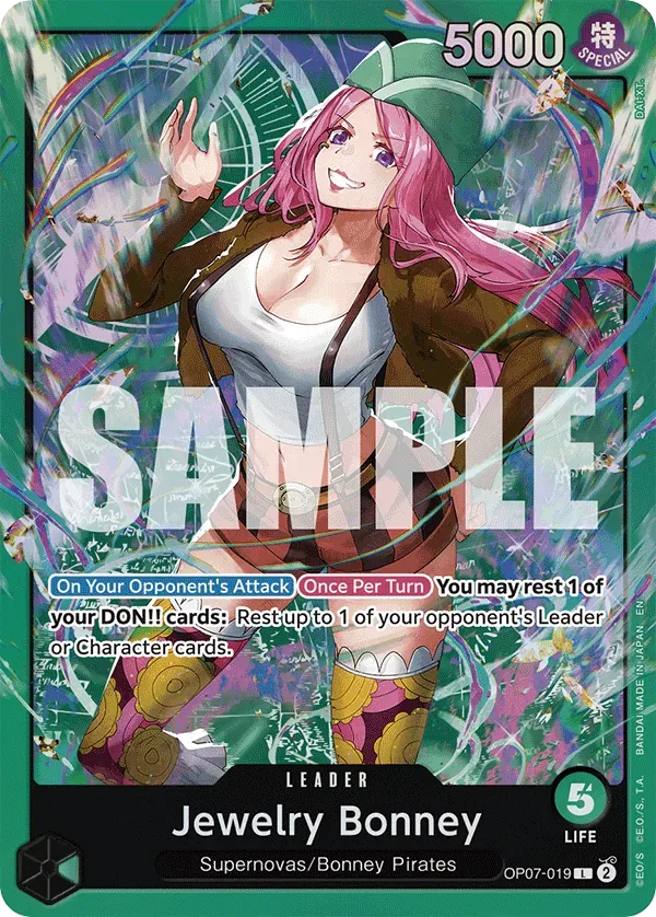 Jewelry Bonney #OP07-019 GREEN Jewelry Bonney One Piece card