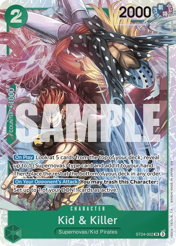 Kid & Killer #ST24-002 GREEN Jewelry Bonney One Piece card