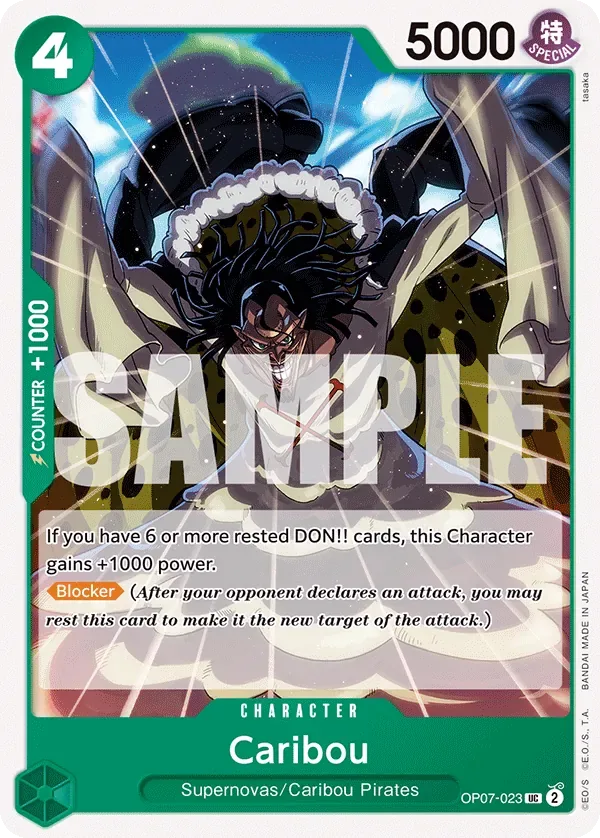 Caribou #OP07-023 GREEN Jewelry Bonney One Piece card