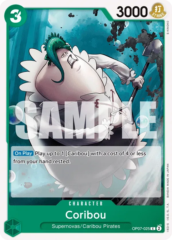 Coribou #OP07-025 GREEN Jewelry Bonney One Piece card
