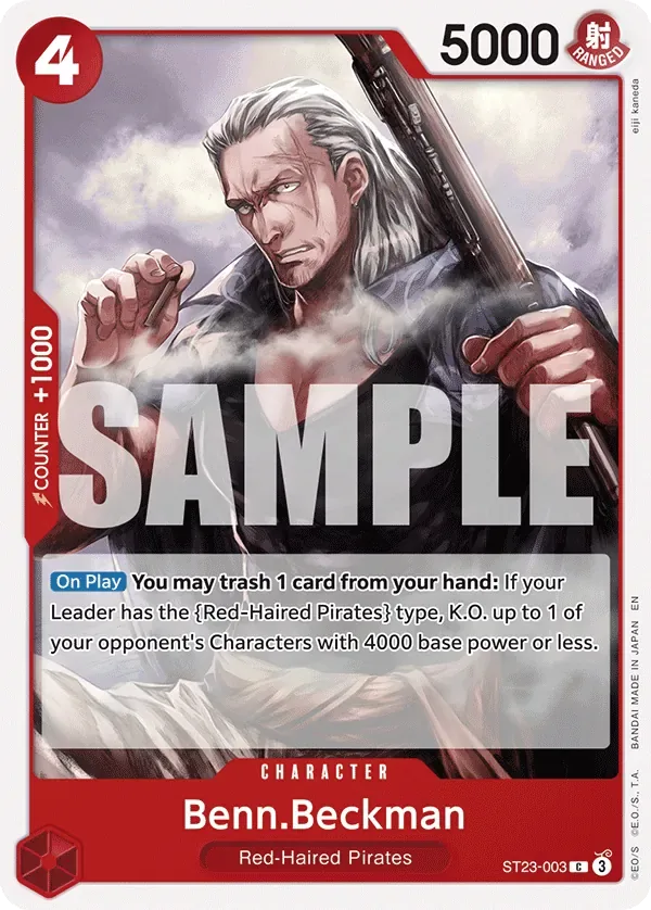Benn.Beckman #ST23-003 RED Shanks One Piece card