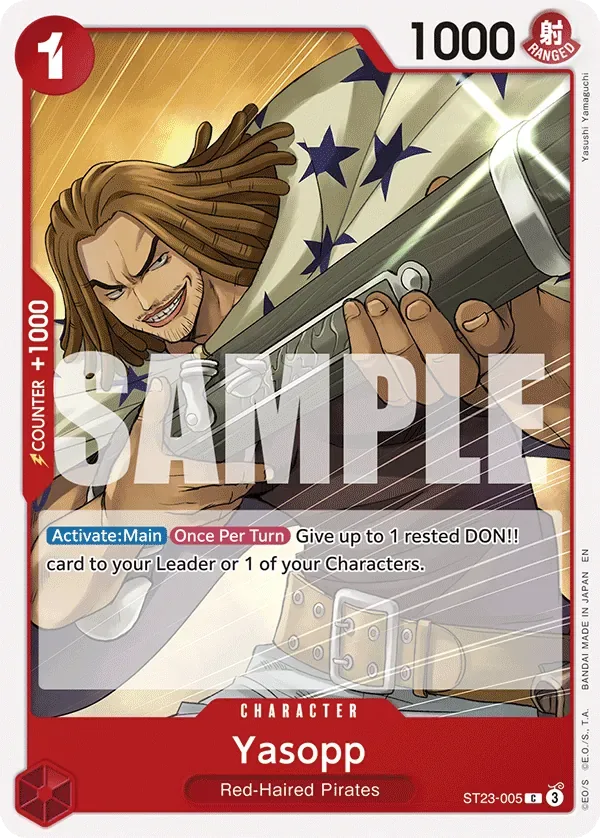 Yasopp #ST23-005 RED Shanks One Piece card
