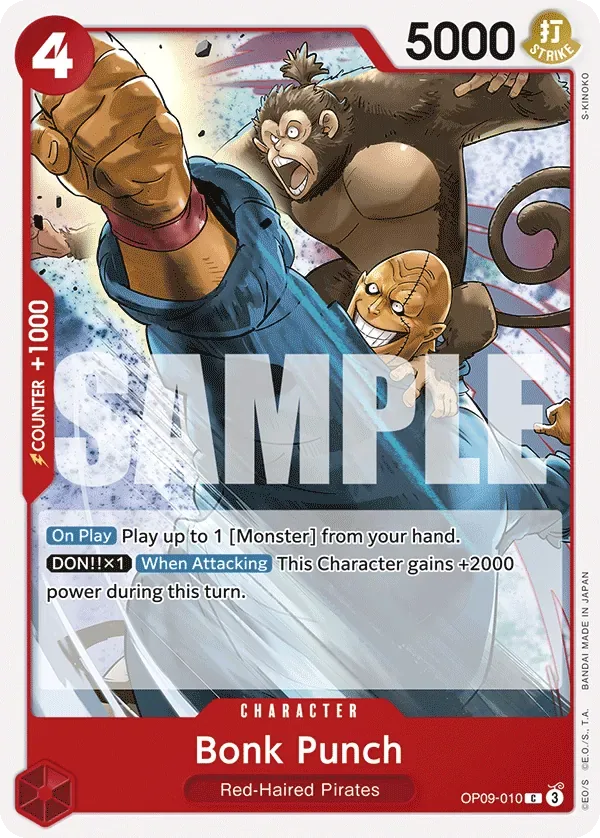 Bonk Punch #OP09-010 RED Shanks One Piece card