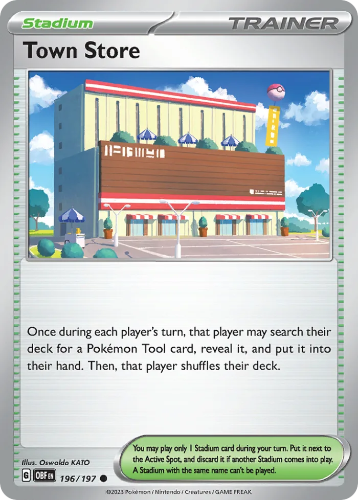 Town Store #196 Obsidian Flames Pokemon card