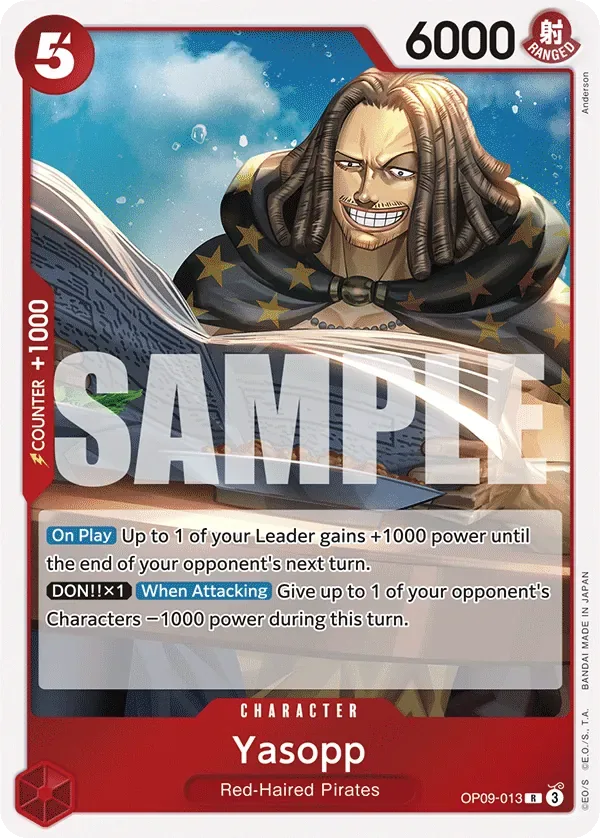 Yasopp #OP09-013 RED Shanks One Piece card