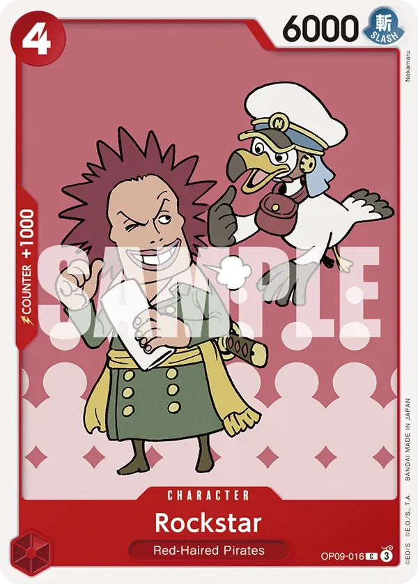 Rockstar #OP09-016 RED Shanks One Piece card