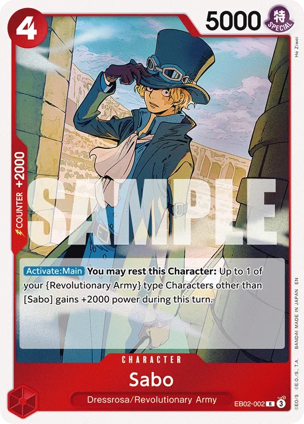 Sabo #EB02-002 Anime 25th Collection One Piece card