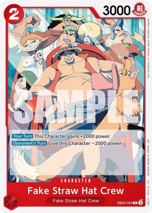 Fake Straw Hat Crew #EB02-005 Anime 25th Collection One Piece card