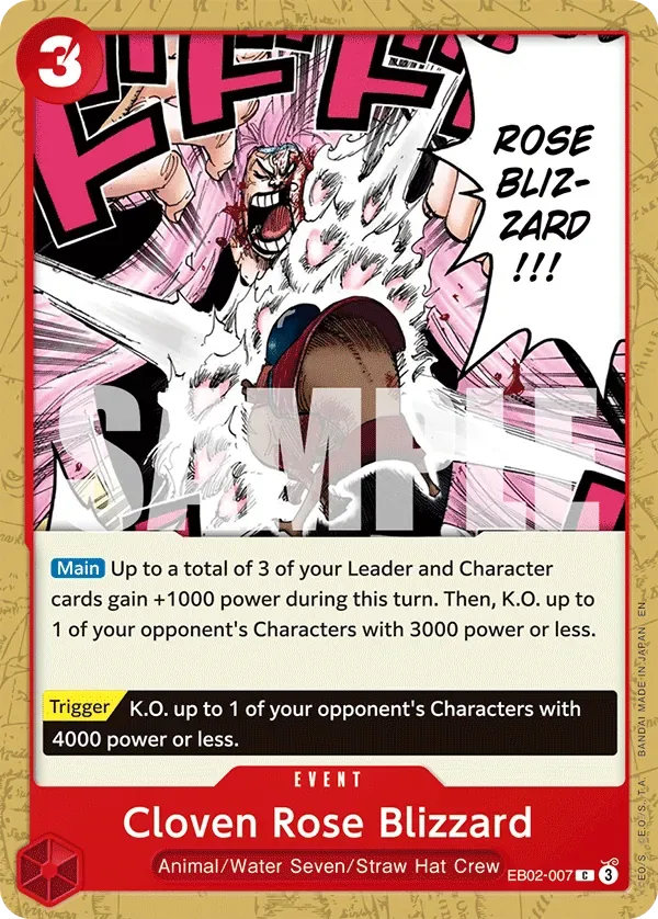 Cloven Rose Blizzard #EB02-007 Anime 25th Collection One Piece card