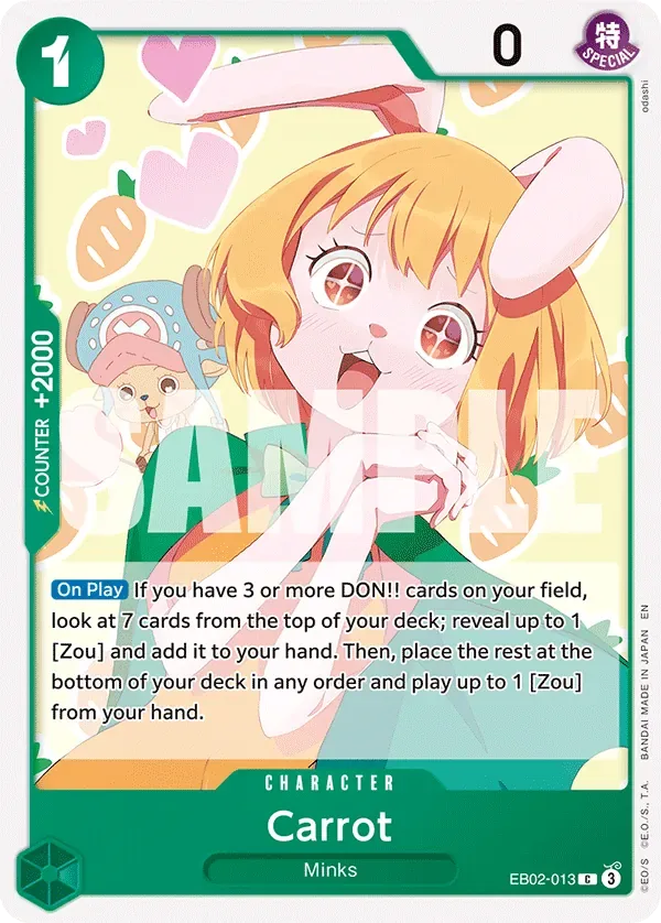 Carrot #EB02-013 Anime 25th Collection One Piece card
