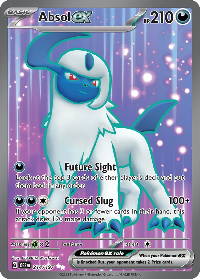 Absol ex #214 Obsidian Flames Pokemon card