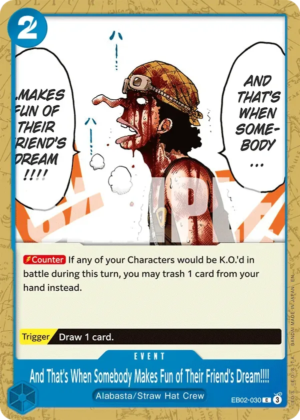 And That's When Somebody Makes Fun of Their Friend's Dream!!!! #EB02-030 Anime 25th Collection One Piece card