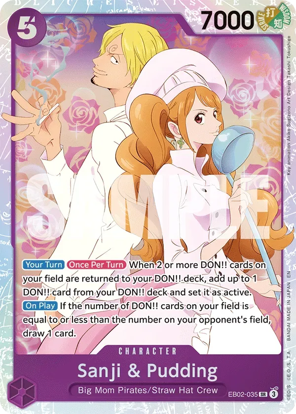 Sanji & Pudding #EB02-035 Anime 25th Collection One Piece card