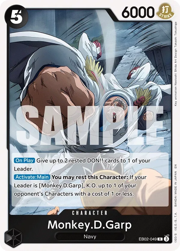 Monkey.D.Garp #EB02-049 Anime 25th Collection One Piece card