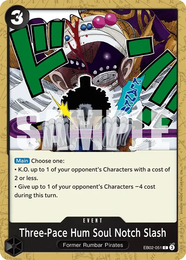 Three-Pace Hum Soul Notch Slash #EB02-051 Anime 25th Collection One Piece card