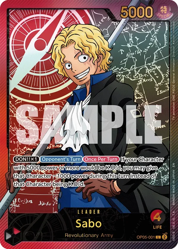 Sabo #OP05-001 Anime 25th Collection One Piece card