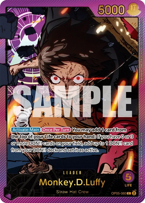 Monkey.D.Luffy #OP05-060 Anime 25th Collection One Piece card