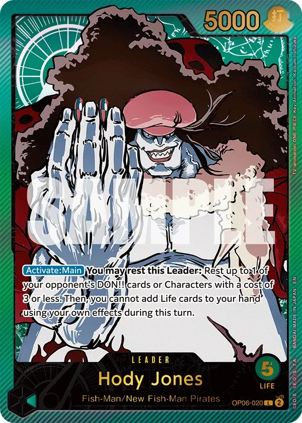 Hody Jones #OP06-020 Anime 25th Collection One Piece card