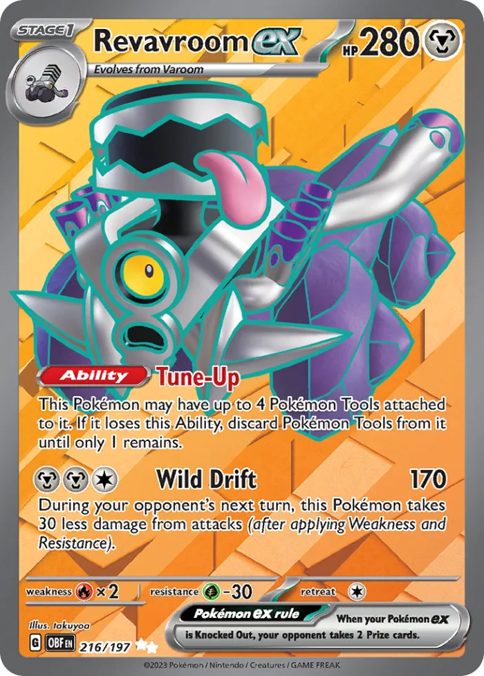 Revavroom ex #216 Obsidian Flames Pokemon card