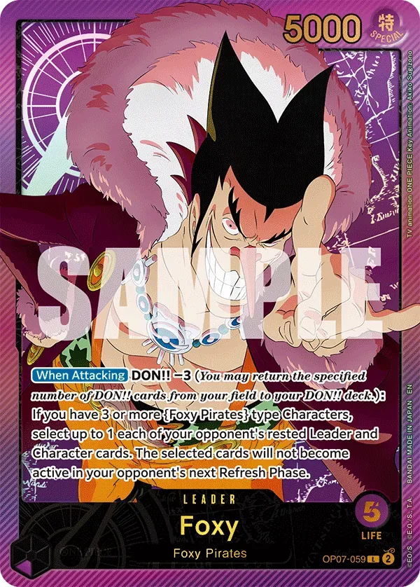 Foxy #OP07-059 Anime 25th Collection One Piece card