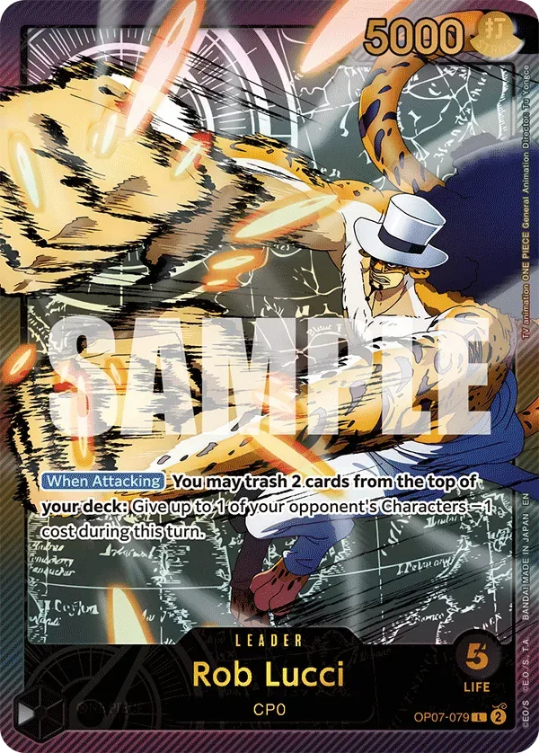 Rob Lucci #OP07-079 Anime 25th Collection One Piece card