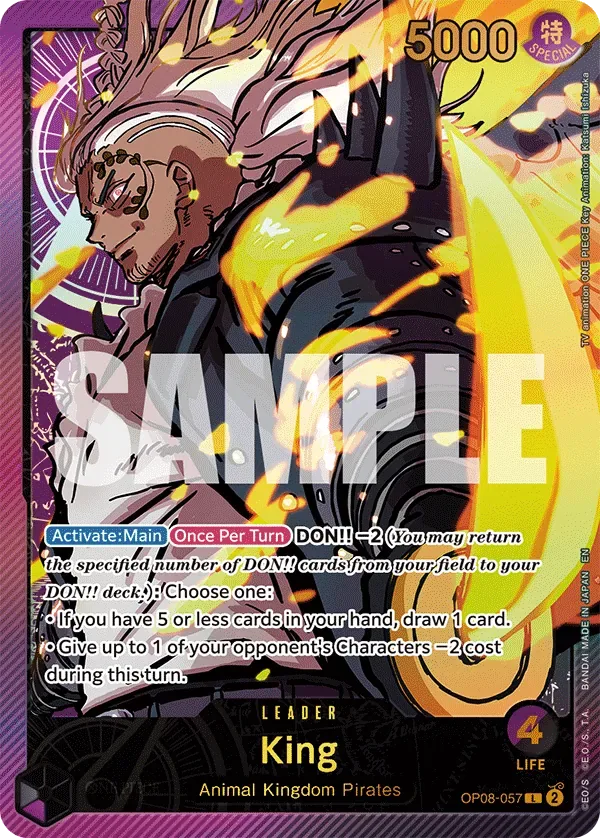 King #OP08-057 Anime 25th Collection One Piece card