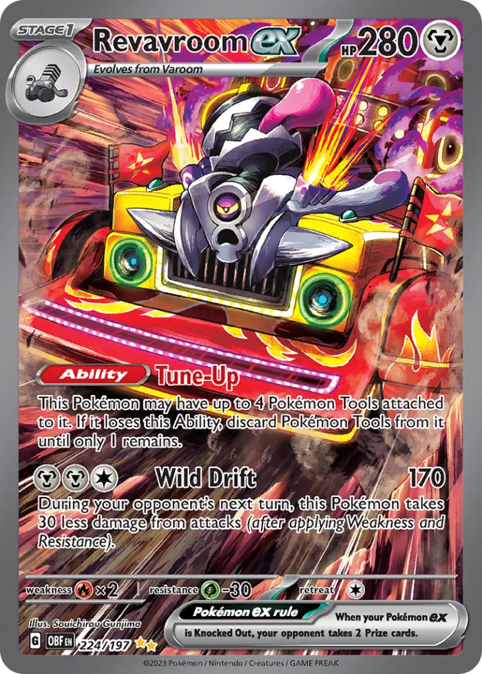 Revavroom ex #224 Obsidian Flames Pokemon card