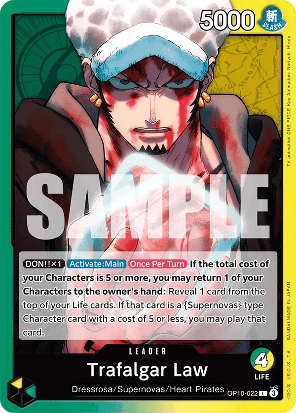 Trafalgar Law #OP10-022 Royal Blood One Piece card