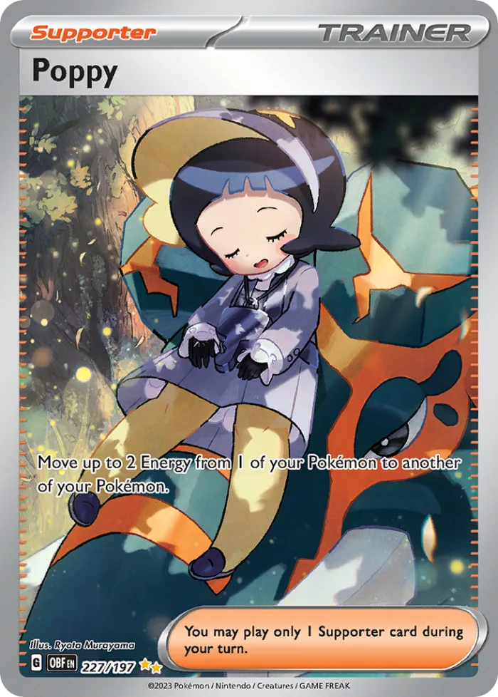 Poppy #227 Obsidian Flames Pokemon card