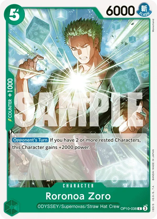 Roronoa Zoro #OP10-038 Royal Blood One Piece card