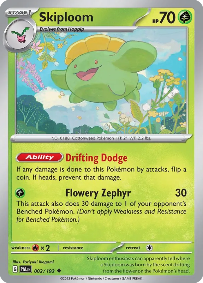 Skiploom #2 Paldea Evolved Pokemon card