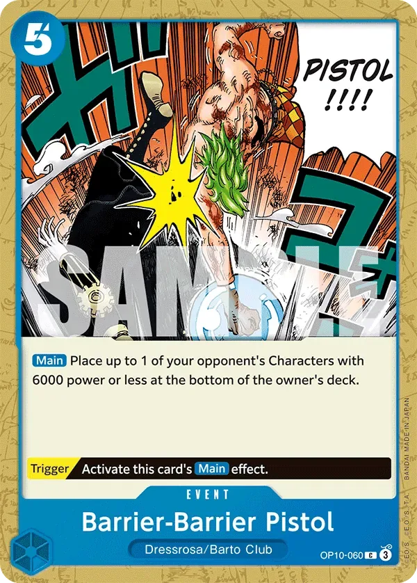 Barrier-Barrier Pistol #OP10-060 Royal Blood One Piece card