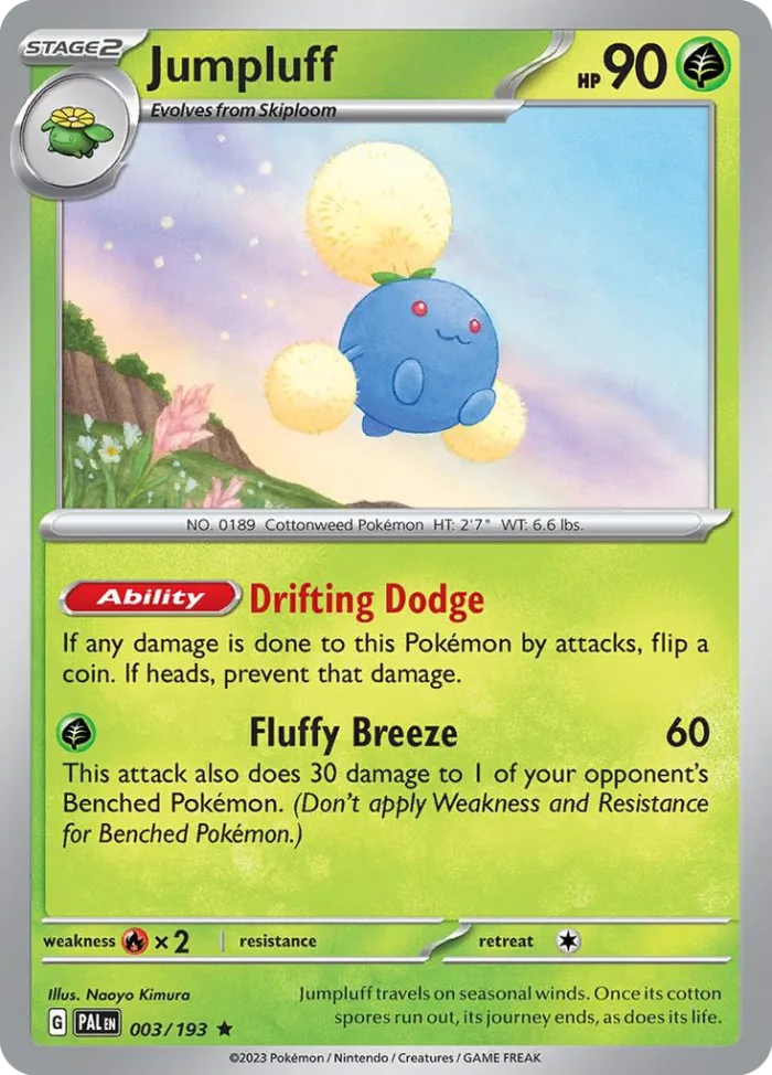 Jumpluff #3 Paldea Evolved Pokemon card