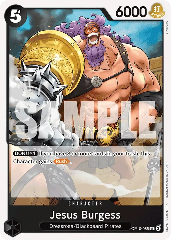 Jesus Burgess #OP10-085 Royal Blood One Piece card