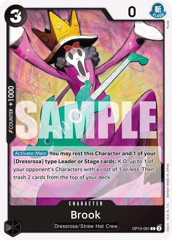 Brook #OP10-091 Royal Blood One Piece card