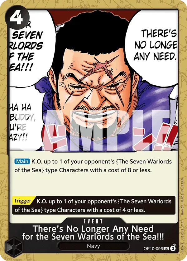 There’s No Longer Any Need for the Seven Warlords of the Sea!!! #OP10-096 Royal Blood One Piece card