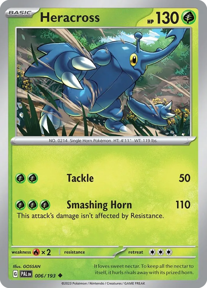 Heracross #6 Paldea Evolved Pokemon card
