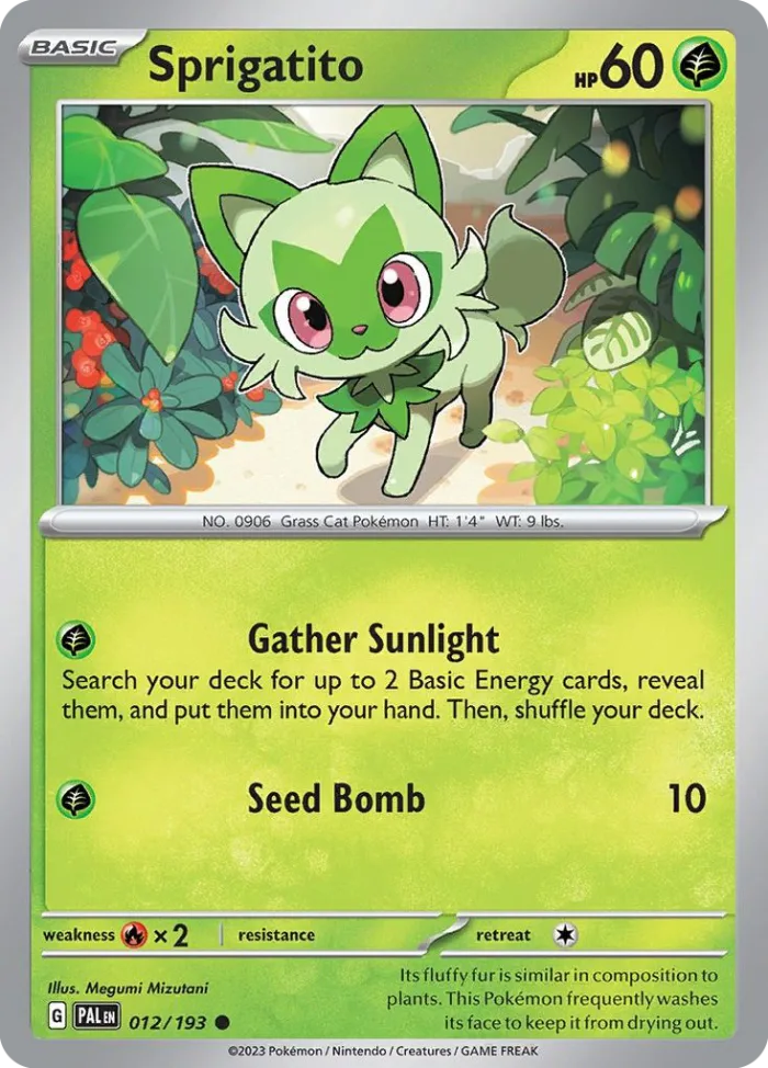 Sprigatito #12 Paldea Evolved Pokemon card