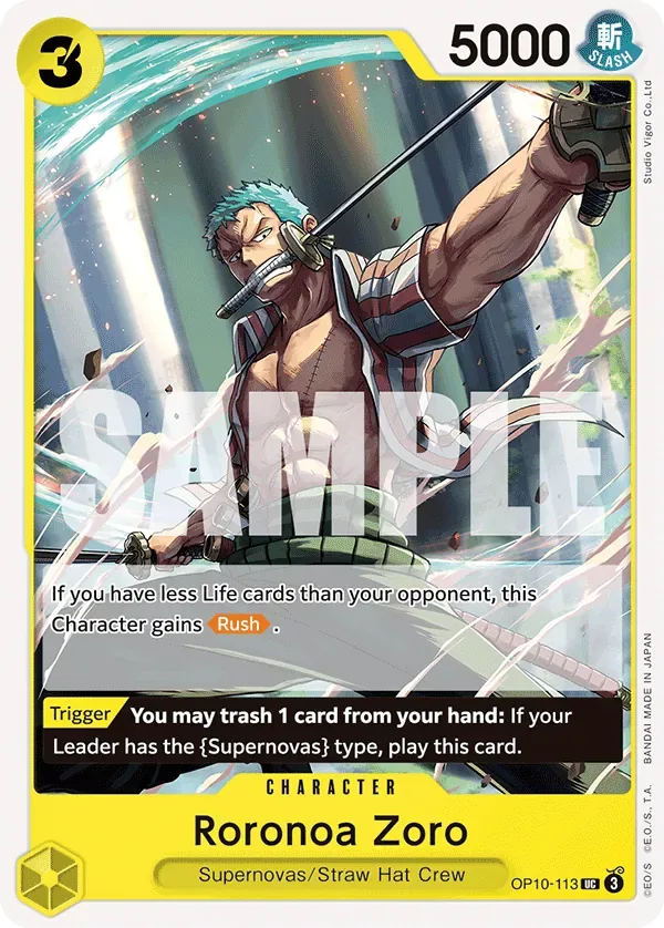 Roronoa Zoro #OP10-113 Royal Blood One Piece card