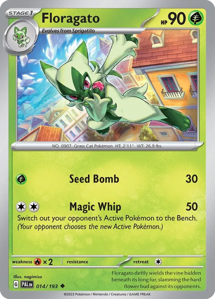 Floragato #14 Paldea Evolved Pokemon card