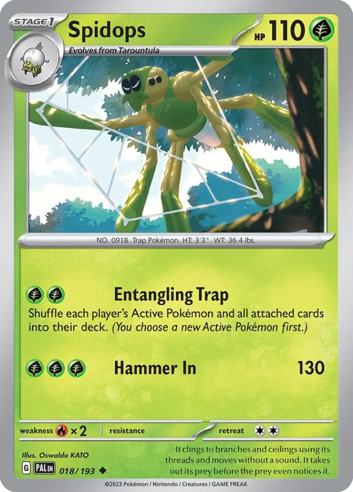 Spidops #18 Paldea Evolved Pokemon card