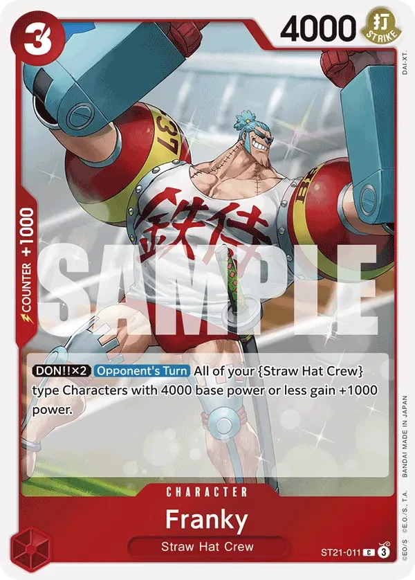 Franky #ST21-011 EX Gear 5 One Piece card