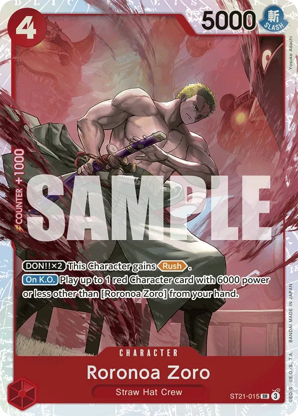 Roronoa Zoro #ST21-015 EX Gear 5 One Piece card