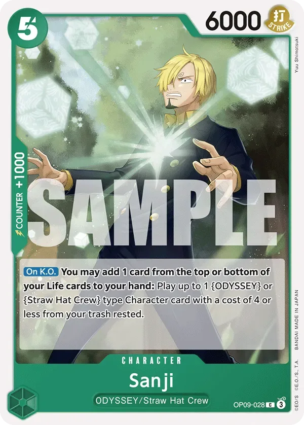 Sanji #OP09-028 Emperors in the New World One Piece card