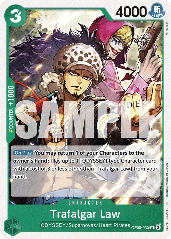Trafalgar Law #OP09-030 Emperors in the New World One Piece card